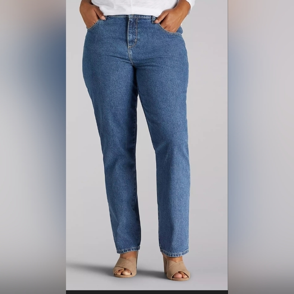 Lee Women's Straight Leg Blue Jeans